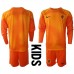 Nederland Keeper Babykleding Uitshirt Kinderen WK 2022 Lange Mouwen (+ korte broeken)